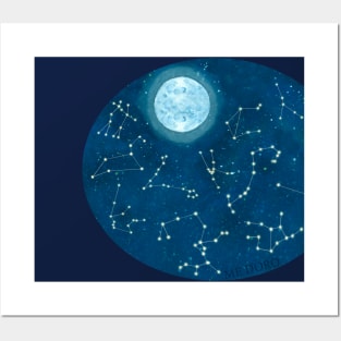 Moon Magic Zodiac Signs Constellations Posters and Art